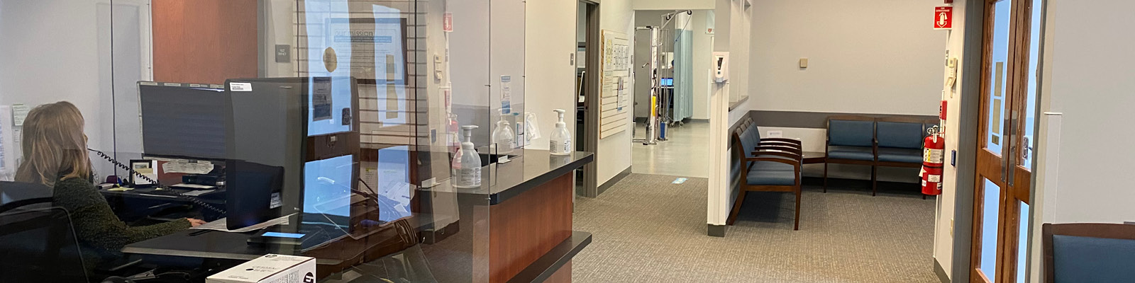 Interior lobby at Spaulding Outpatient Center Framingham