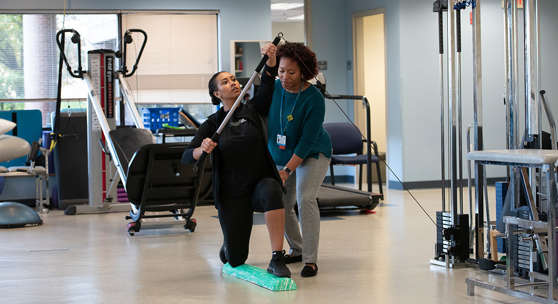 Patient rehab at Spaulding Outpatient Center Braintree
