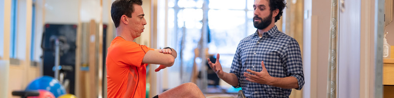 Patient rehabbing at Spaulding Outpatient Center Brighton