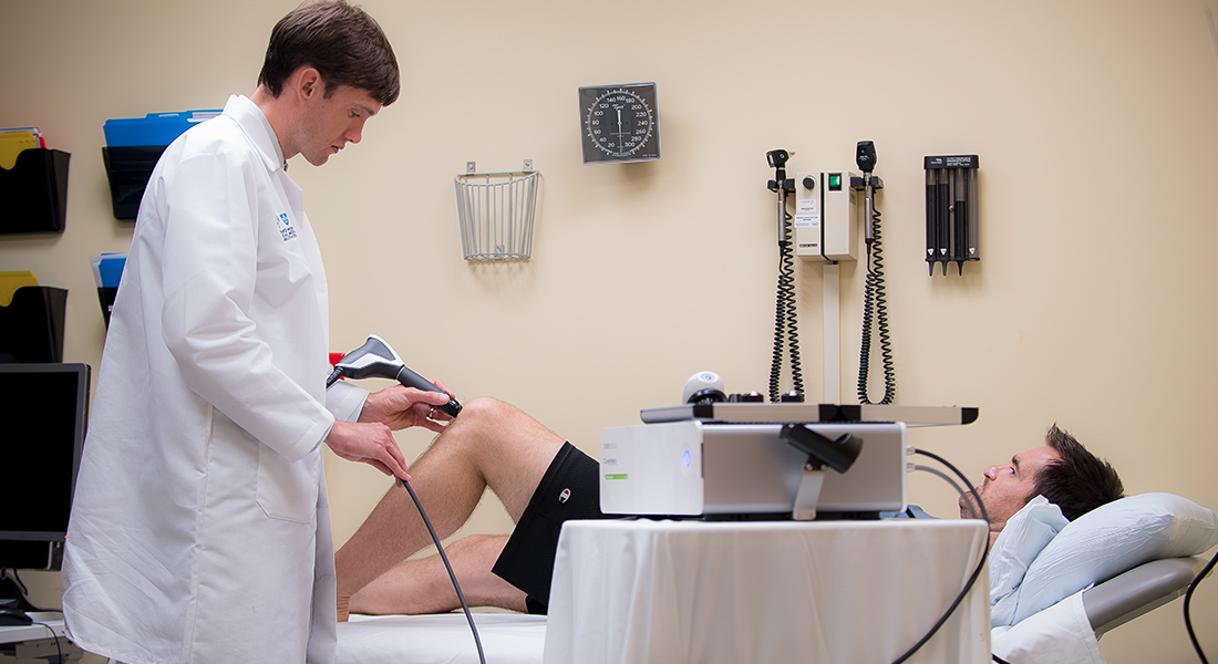 Physian and patient at Spaulding Outpatient Center Cambridge