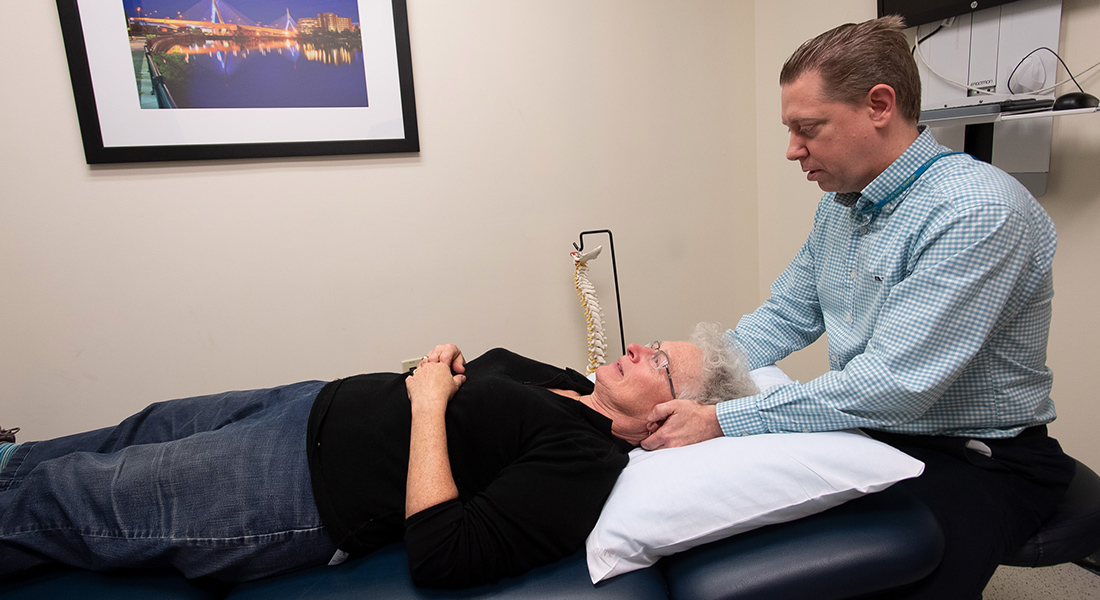 Physician and patient at Spaulding Outpatient Center Malden