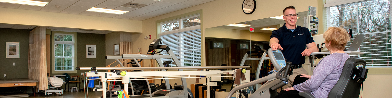 Patient rehabbing at Spaulding Outpatient Center Orleans