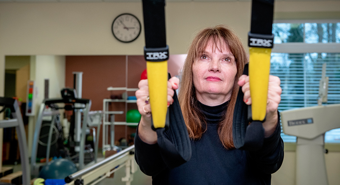 Patient using facilities to rehab at Spaulding Outpatient Center Orleans