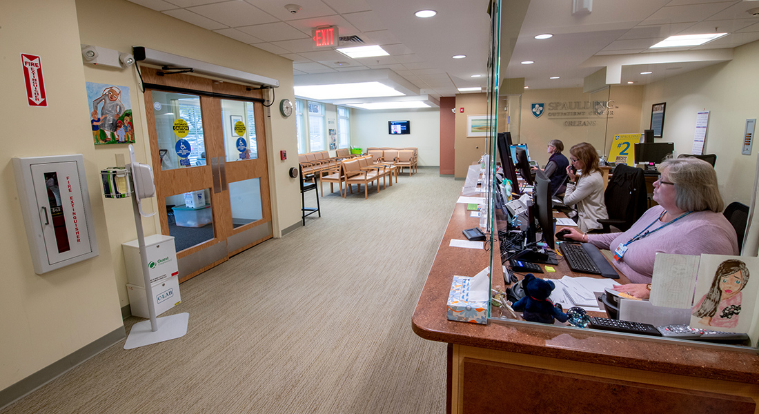 Waiting room at Spaulding Outpatient Center Orleans