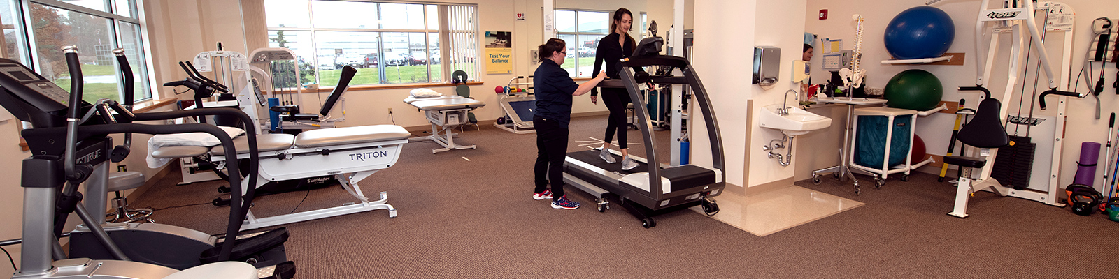Patient rehabbing at Spaulding Outpatient Center Plymouth