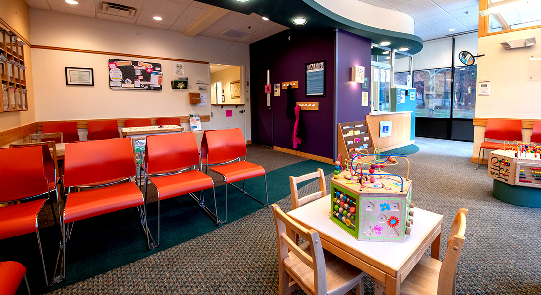 Front desk at Spaulding Eileen M. Ward Outpatient Center for Children Sandwich