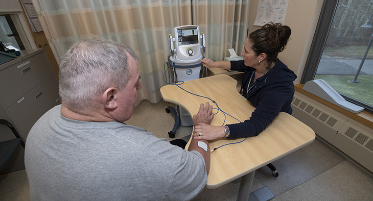Patient getting occupational therapy 
