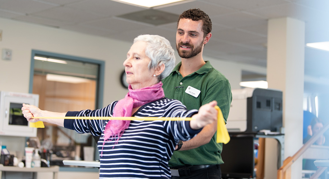 Patient rehab at Spaulding Outpatient Center Wellesley
