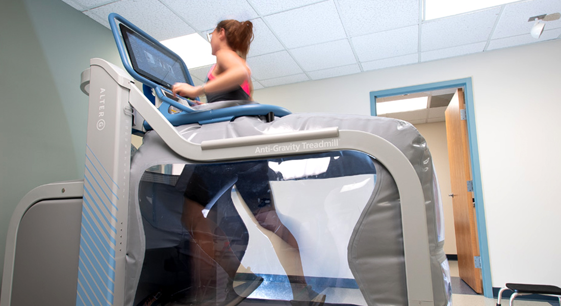 Patient rehab at Spaulding Outpatient Center Wellesley