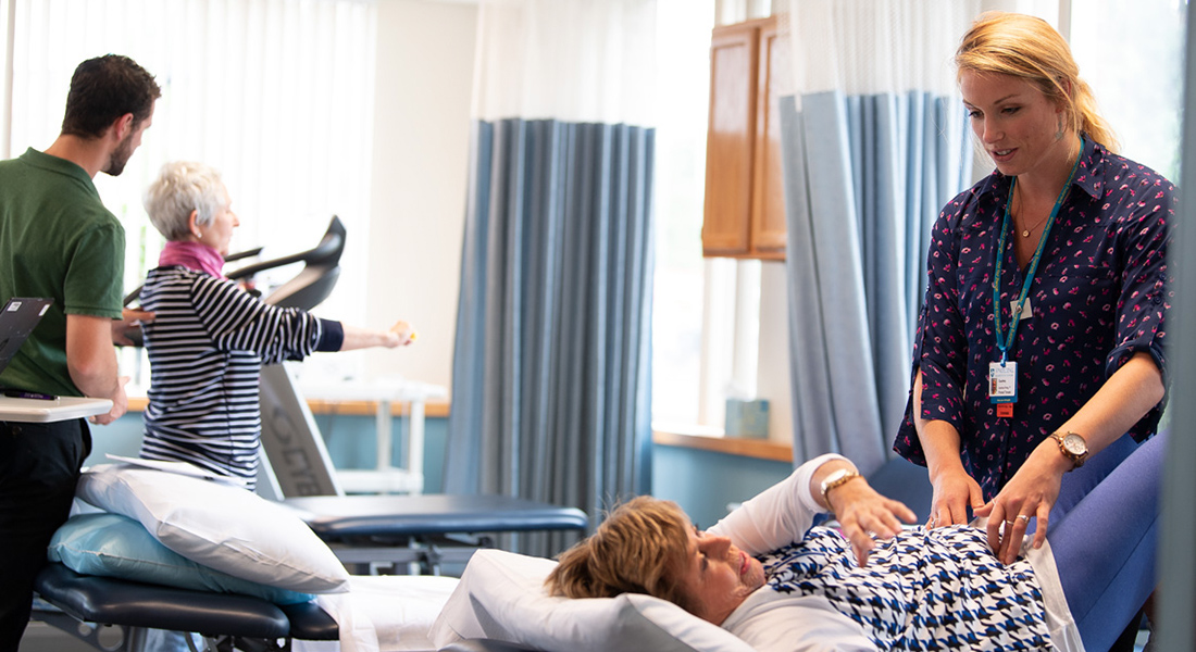 Patient rehab at Spaulding Outpatient Center Wellesley