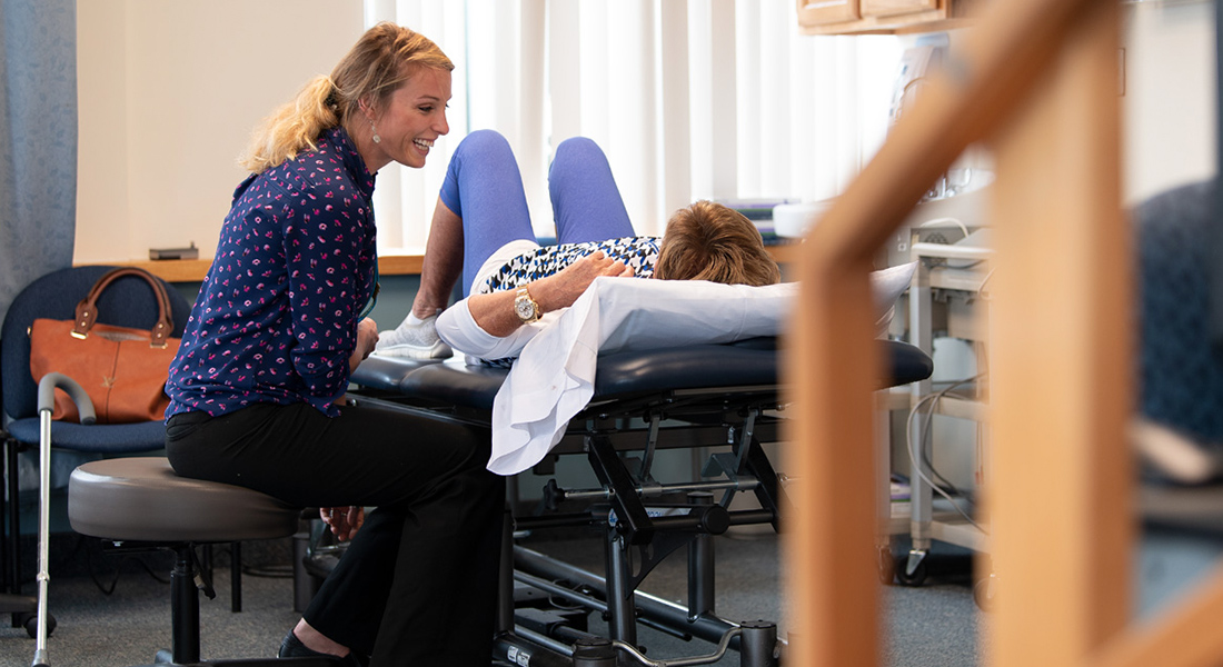 Patient rehab at Spaulding Outpatient Center Wellesley