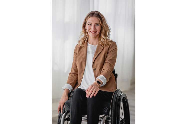 Lizzy Ragan in her wheelchair.